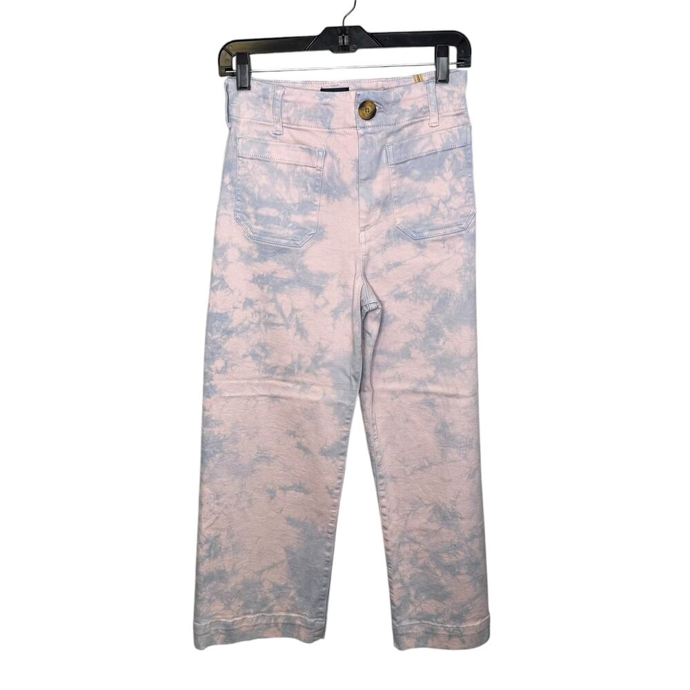 Maeve Pastel Pink & Lavender Wide-Leg Jeans - Picture 2 of 8